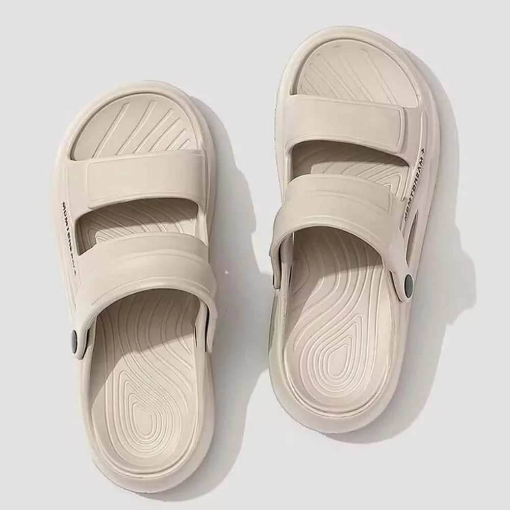 Zapatillas planas informales antideslizantes de EVA, sandalias con plataforma antiolor y Punta abierta, zapatos de playa, sandalias deslizantes para hombre de verano