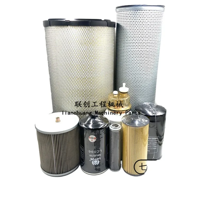 

For Foton Lovol FR200E air filter oil diesel grid oil paper diesel hydraulic inlet and outlet oil filter excavator accessories