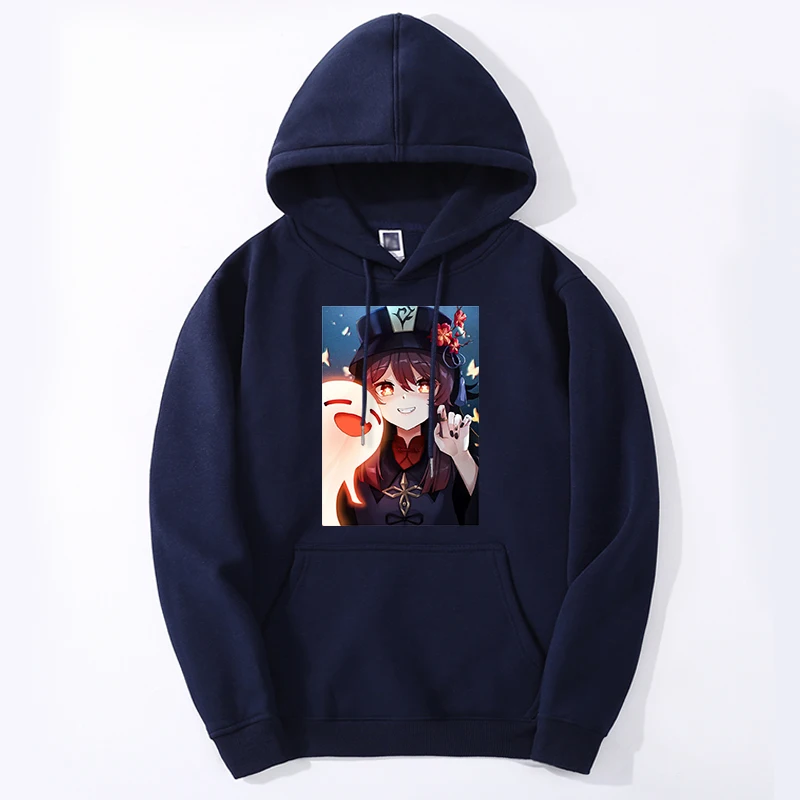 Genshin Impact Print Hot Anime Girl Hutao Hoodies Sweatshirts Genshin Harajuku Hoody Oversize Hip Hop Fleece Sudaderas Pullover