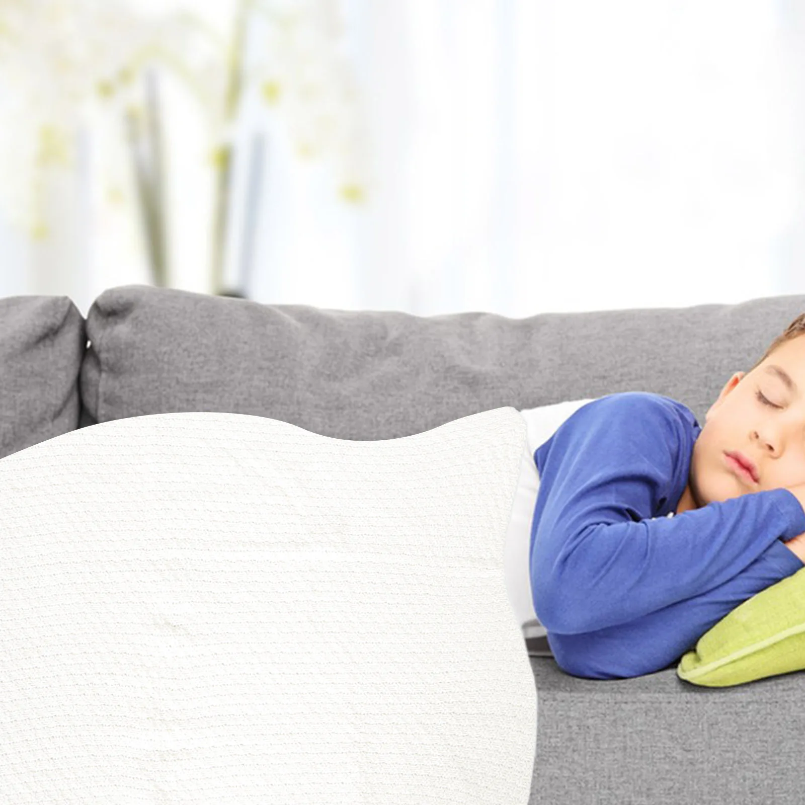 

Knitted Throw Blanket Faux Cashmere Soft Textured Tassel Bedroom Living Room Office Nap Blanket Vintage Boho Cozy Comfort