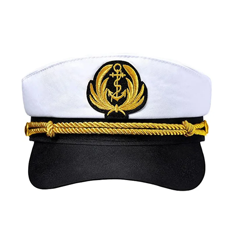 adult adjustable sailor captain hat unisex yacht party accessory for men and women stylish dressing event makeup ball hat