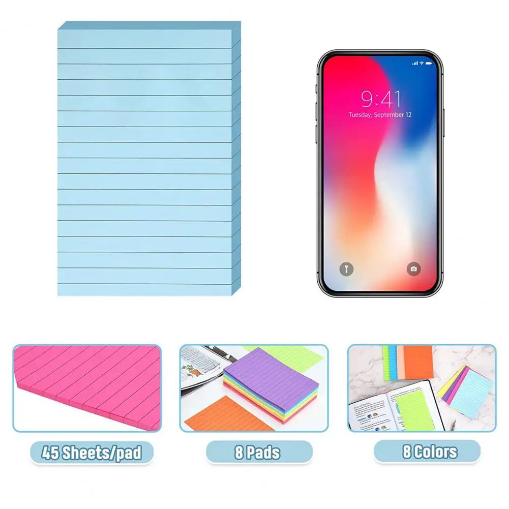 แผ่นกาวคุณภาพสูงลายโน้ต Morandi แผ่นกาวคุณภาพสูงสำหรับการเขียนที่ราบรื่นง่ายสำหรับสำนักงาน