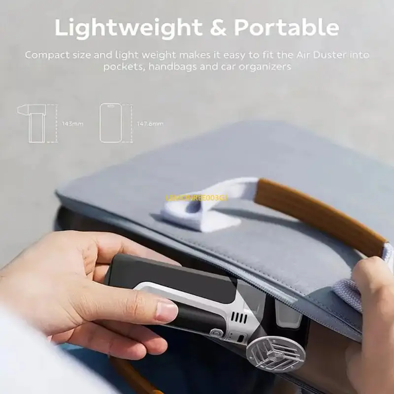 M4YC MINI مروحة محمولة USB قابلة للشحن 130000 دورة في الدقيقة 3 سرعات مروحة غبار الكهرباء مروحة الغبار