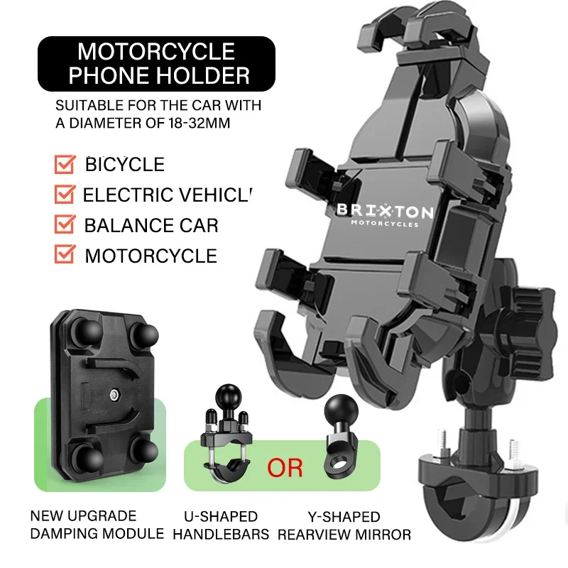 For BRIXTON Cromwell 125 1200 Crossfire 500 Storr 500 Sunray 4.7-7 inch Mobile Holder Motorcycle Riding Phone Stand GPS