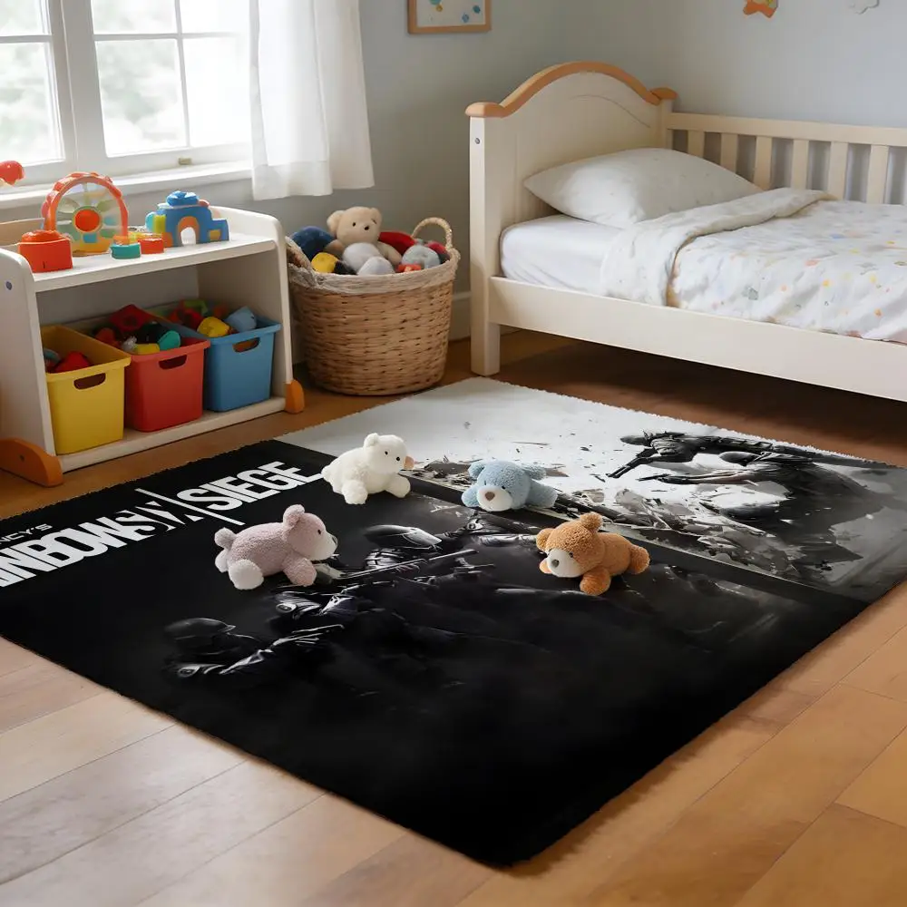 

Floor Mat Soft Flannel Rug Non-Slip Absorbent Mat for Bathroom Bedroom Home Decor Tom C-Clancys R-Rainbow Six Siege Game