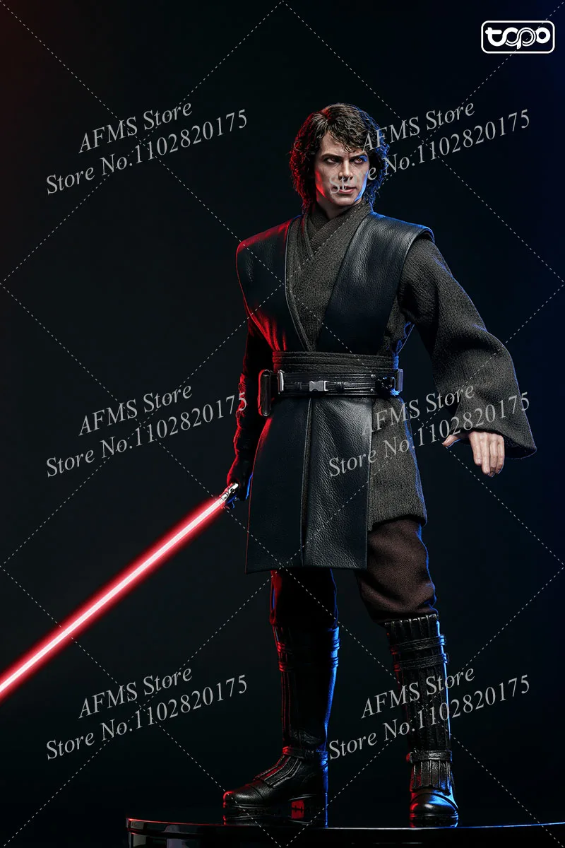 TP026 1/6 Men Soldier Star Wars Anakin Skywalker Robe Cloak Leather Vest Eyeball Fit 12Inch HOTT0YS DX34AE DX47AE Action Figure view 4