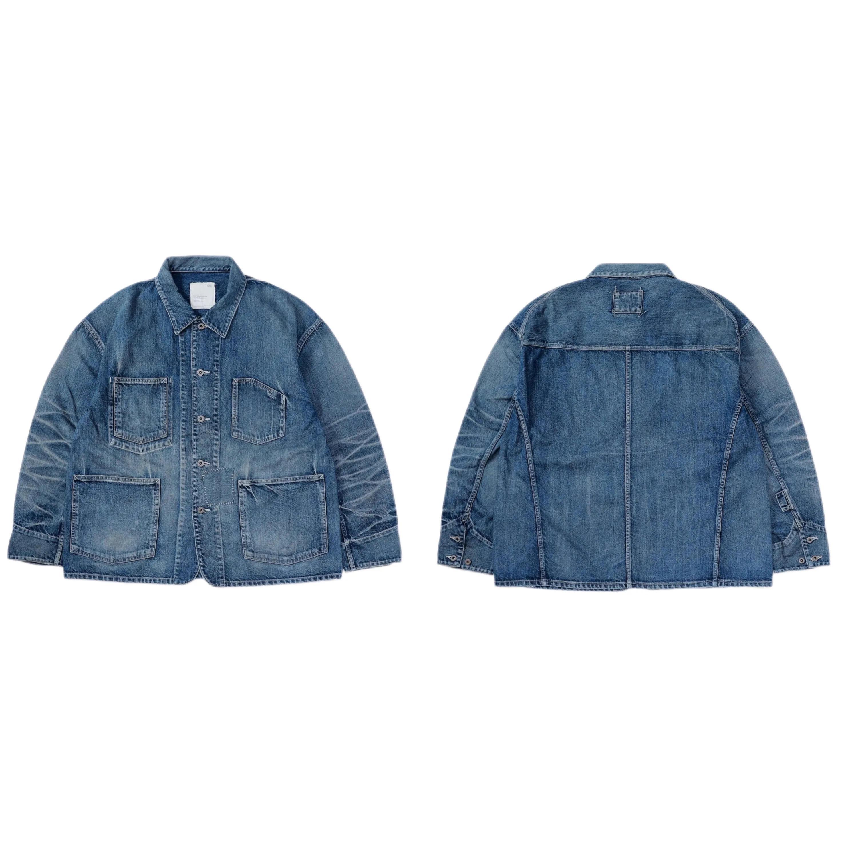 

Youwenle MADN 24SS Рабочая куртка-пилот в японском ретро-стиле, джинсовая, с длинными рукавами, молодежная, осенняя, стандартный крой