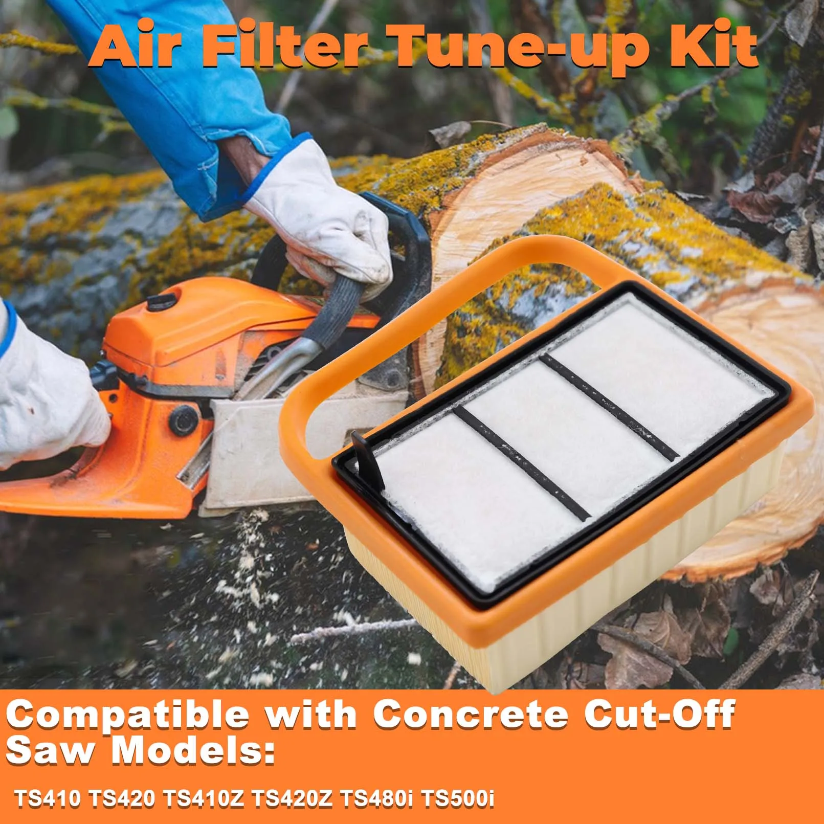 Air Filter Tune Up Kit for Stihl TS420 TS410 TS500i TS480i Concrete Cut Off Saw Primer Bulb Fuel Cap 4238 140 4404 42381410300B