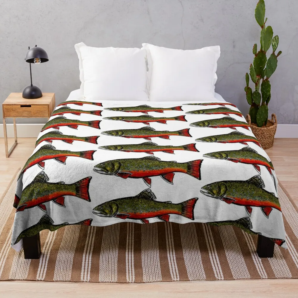 

Brook Trout Throw Blanket Luxury Brand Heavy cosplay anime Blankets