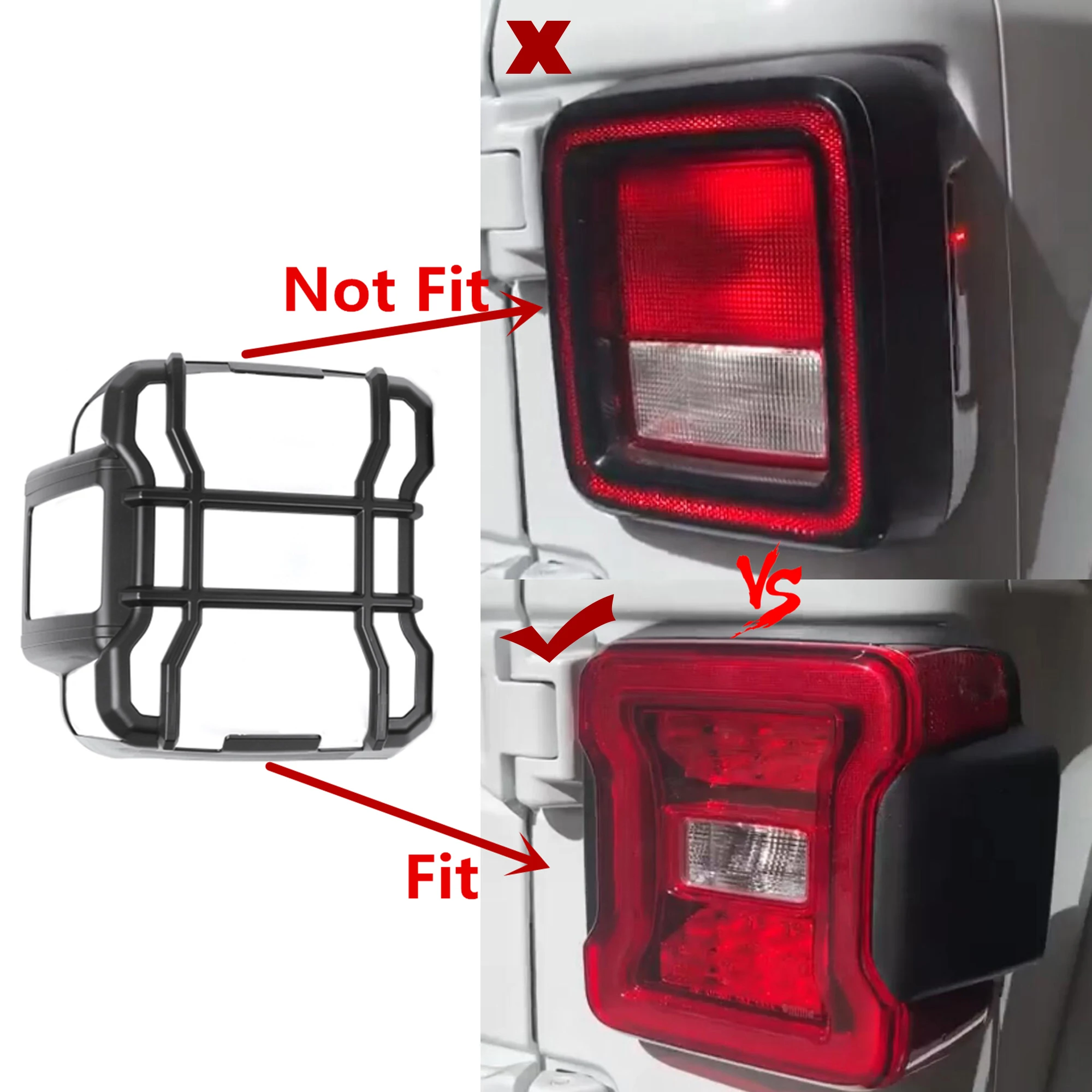 Car Rear Tail Lamp Protect Front Headlight Wheel Eyebrow Light Guard Cover for Jeep Wrangler JL 2018-2022 Lamp Hoods Accessories