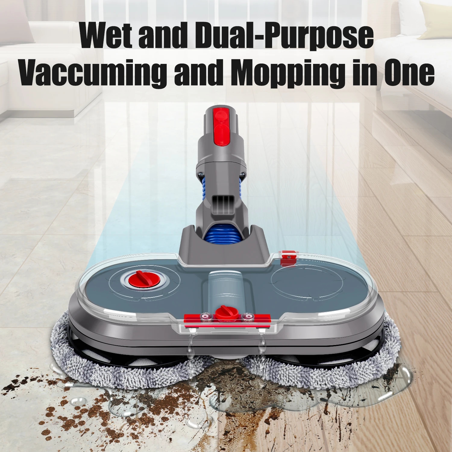 Spazzola elettrica per mop con serbatoio dell'acqua per Dyson V7 V8 V10 V11 V15 Aspirapolvere di ricambio per aspirapolvere riutilizzabili