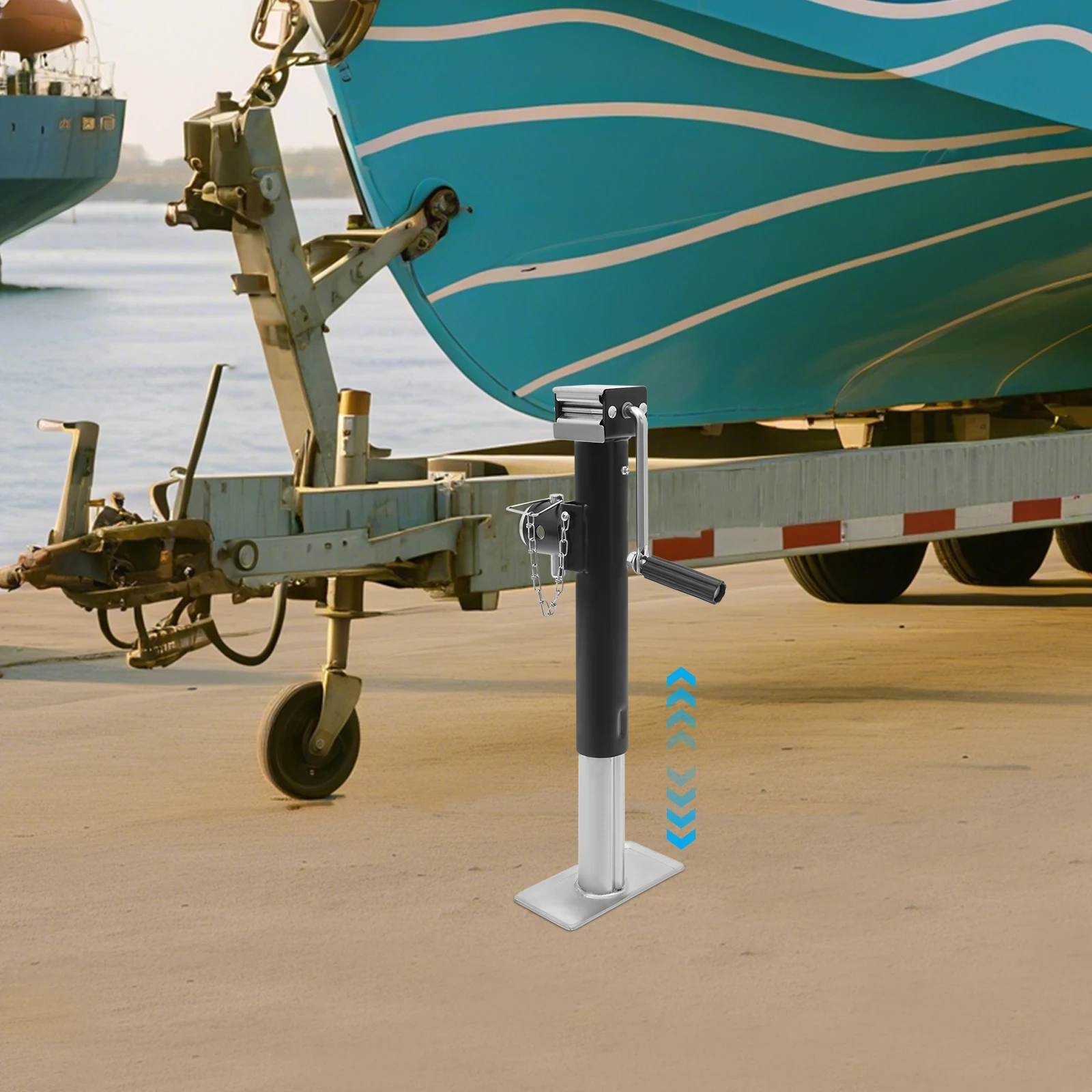 

10 Inch Lifting Jack 1 Ton Trailer Jack with Manual Hand Pump Profile Floor Jack Strong Load Capacity Practical Tool