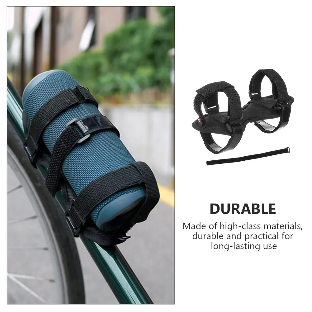 

Bike Speaker Mount Sturdy Reusable Holder Adjustable Strap Portable Bike Bottle Holder Convenient Outdoor Use Speaker Accessory