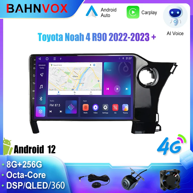 Android Car Radio GPS Navigation Multimedia Video Player for Toyota Noah 4 R90 2022 2023 Stereo Tape Recorder Screen Head Unit