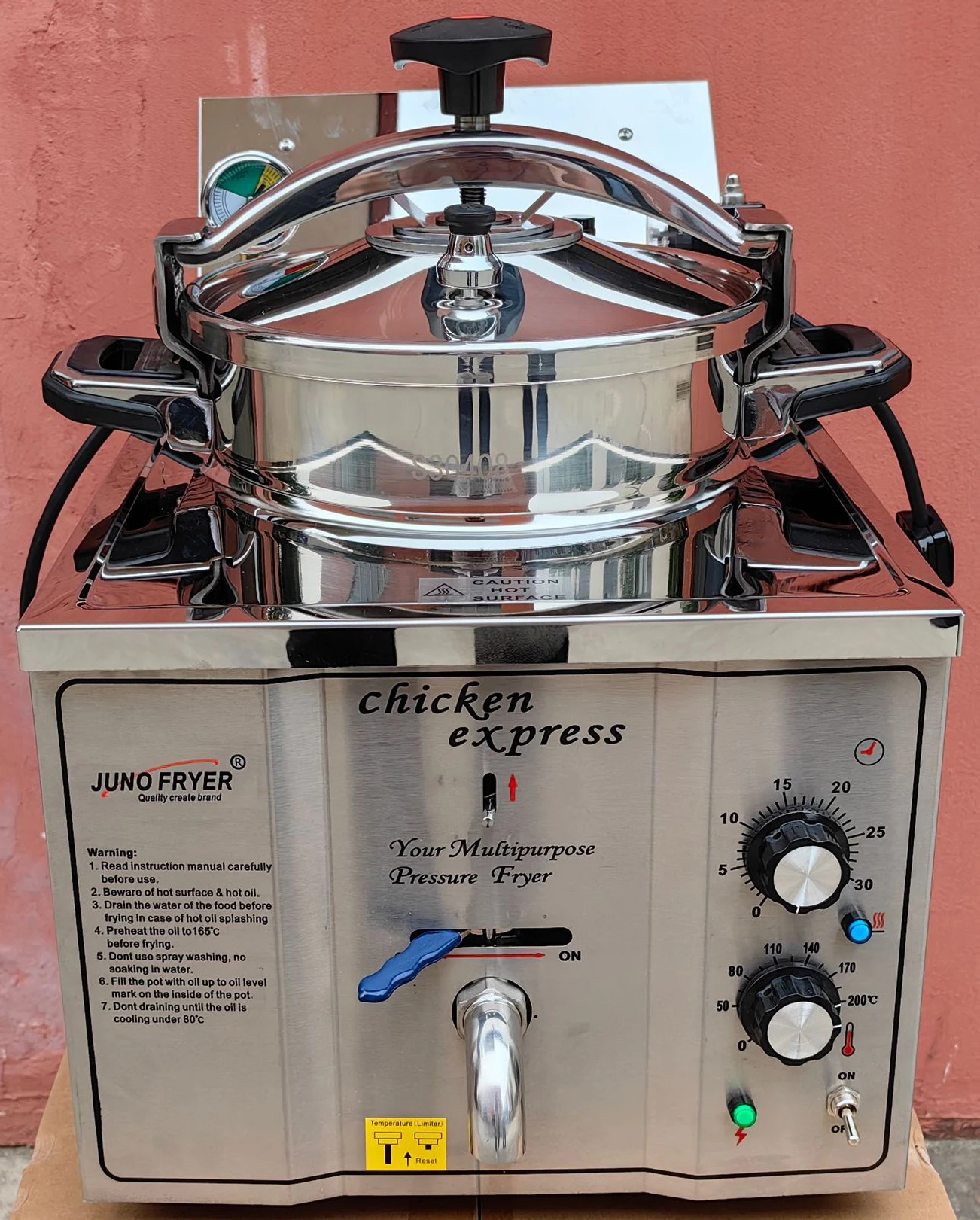 Large Capacity High Pressure Chicken Oil Frying Machine Hot Sale Commercial Constant Temperature Food Oil Fryer Equipment