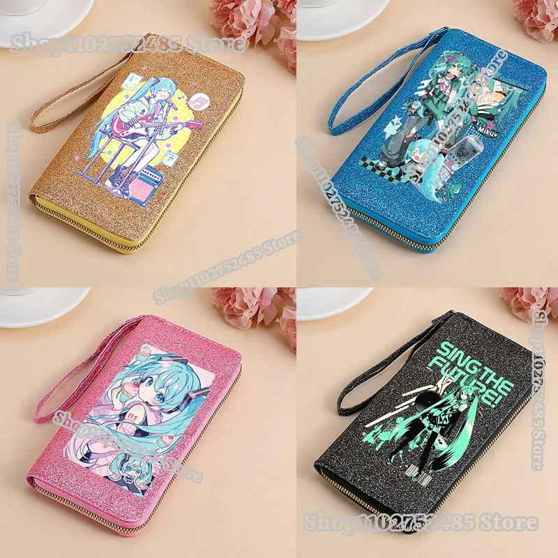 Кошельки-для-женщин-с-изображением-Хатсуне-Мику-перламутровые-многослойные-с-блестками-для-мобильного-телефона-клатч-в-стиле-органайзер-длинный-кошелек-на-молнии-подарок
