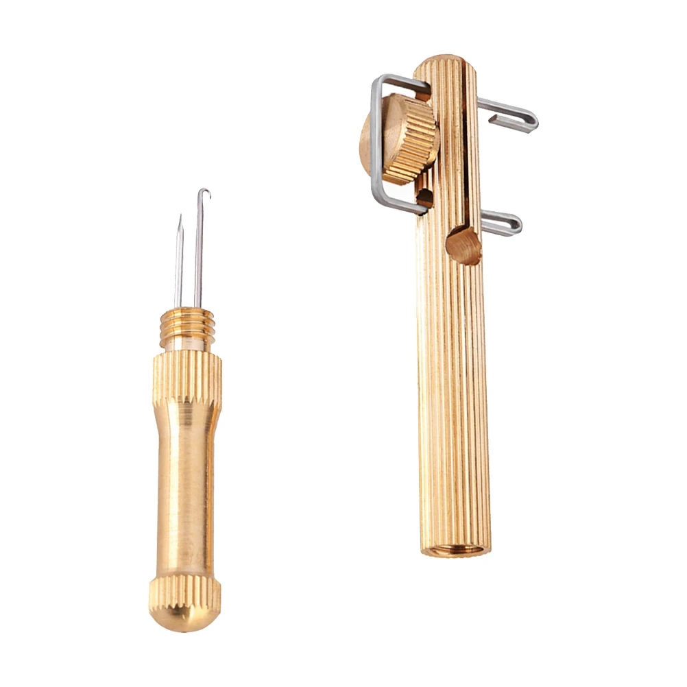 

2pcs Hook Tying Tool for Fishing Portable Manual Line Knotter Device Gear Accessories Copper Material Compact Sturdy