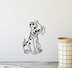 Cute Dalmatian Dog Wall Art Decal for Kids Rooms Removable Vinyl Stickers Children Nursery Playroom Decoration Mural Decals G157