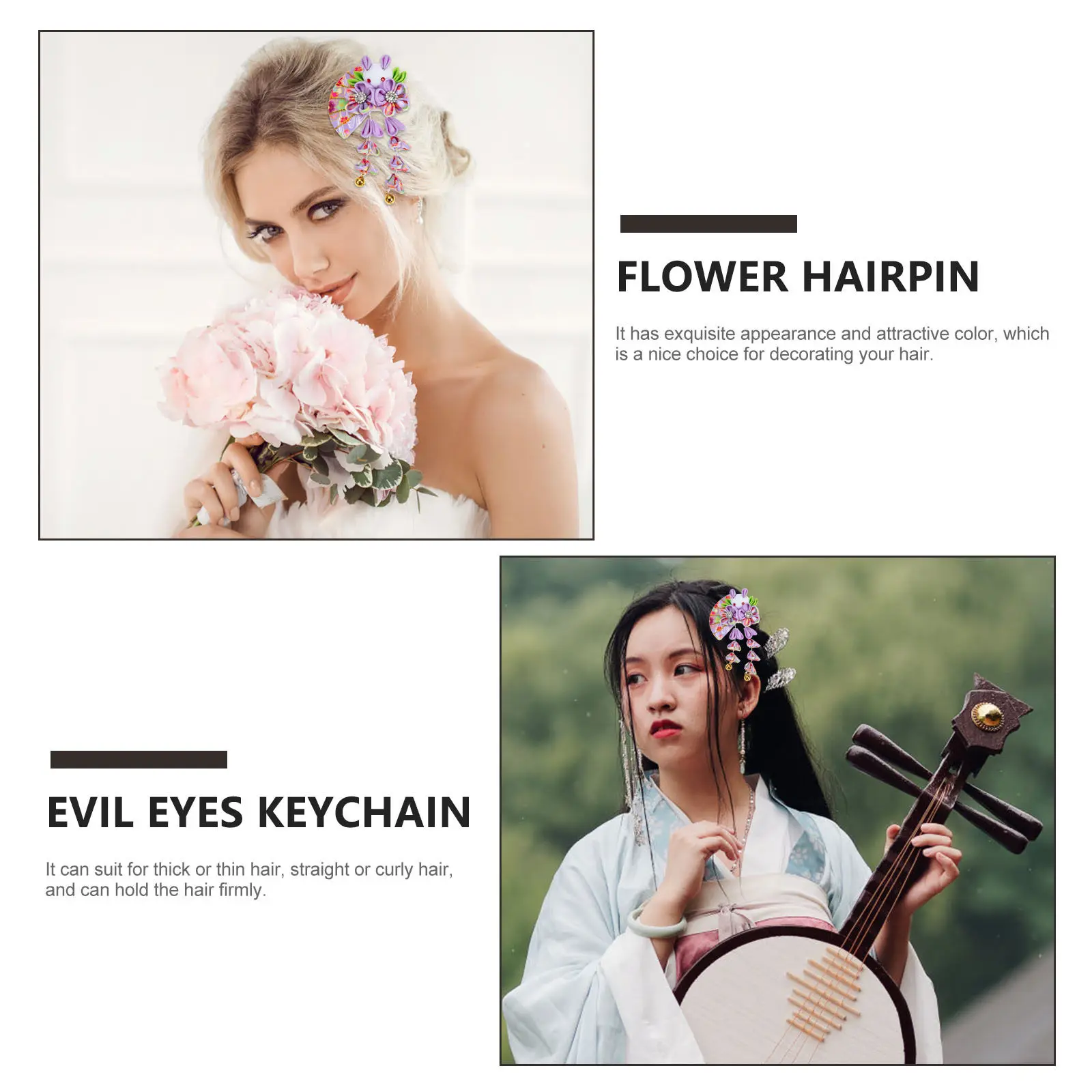 

Тканевая заколка для волос с цветком и кисточкой, заколка-кролик, головной убор в стиле Ханьфу, бантик для волос, аксессуар для волос для девочек на свадьбу и вечеринку, заколки для волос в стиле Ханьфу