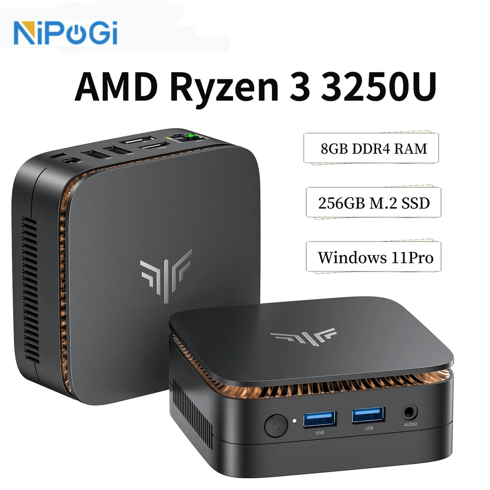 니포기 미니 PC AMD 라이젠 3 3250U 데스크탑 미니 컴퓨터 8GB 램 256GB M.2 SSD WiFi 5, BT 4.2, 듀얼 4K 디스플레이 윈도우 11 프로 썸네일 7