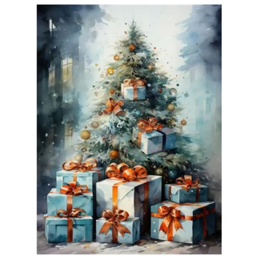 Diamond Painting Color Bell Christmas Tree Snowflake Gift Cartoon Full Crystal Cross Embroidery Home Living Room Wall Decoration