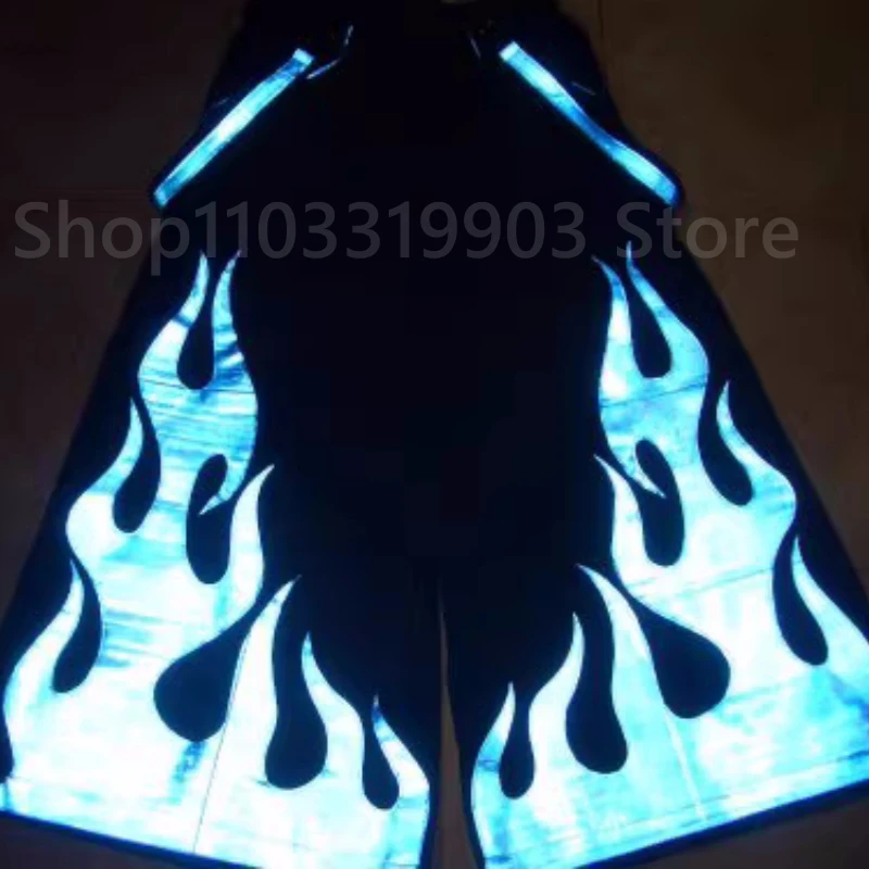 

Новые женские и мужские костюмы ночного видения, светоотражающие брюки, танцевальные брюки с призраком, светящиеся брюки, повседневные брюки