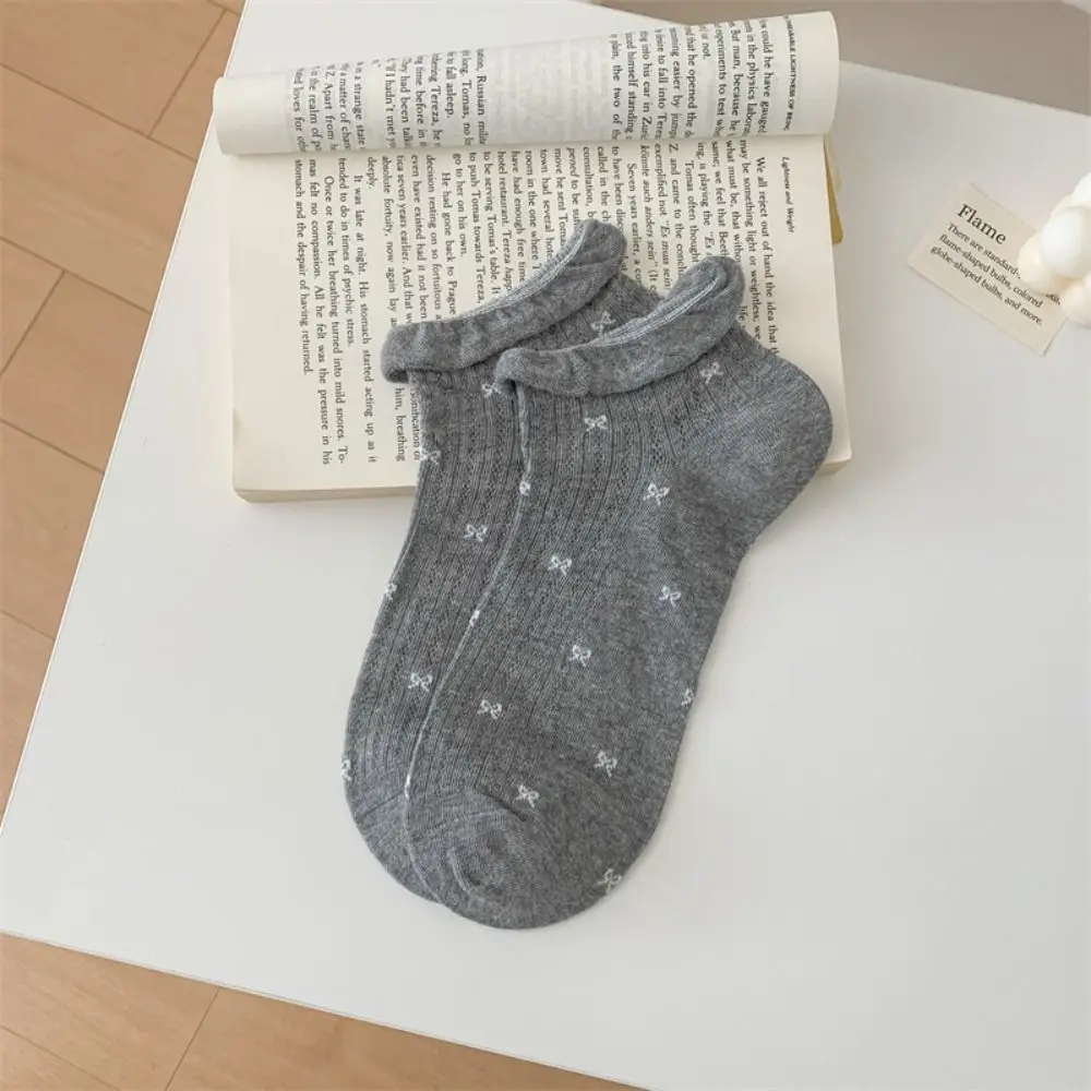 

5 пар коротких носков в стиле Ins с сетчатым бантом и рюшами, балетный стиль, милые дышащие женские носки-трубы для женщин и девушек