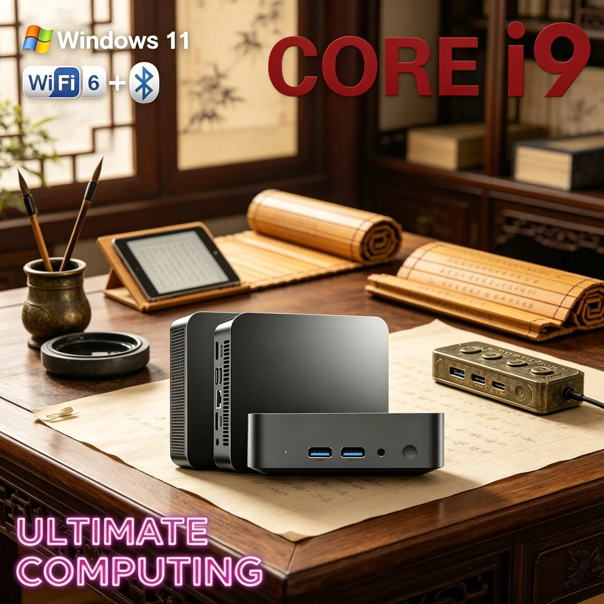 

Compact High Performance I9 Mini PC Large Capacity RAM Home Gaming Business Office Host