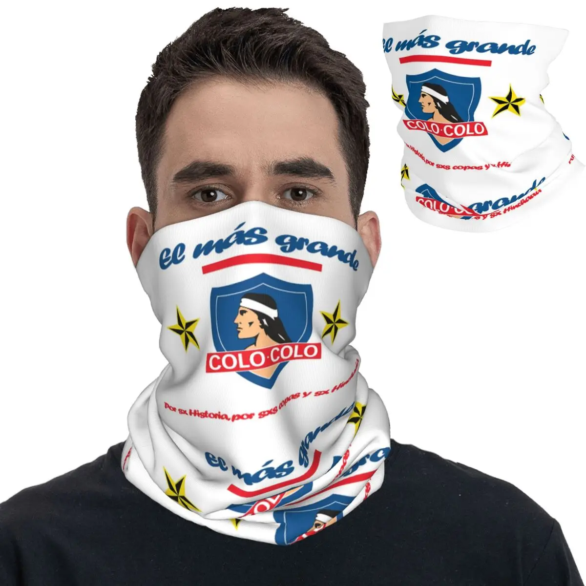 Social Y Deportivo Colo-Colo Bandana Neck Gaiter Printed Campeon DE Chile Football Mask Scarf Warm Headwear Riding Breathable