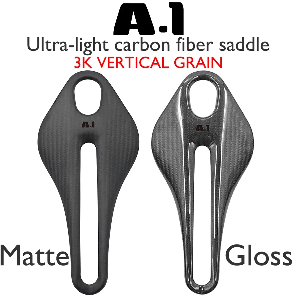 

A.1 Carbon Saddle MTB/Mountain Bike Parts Front Seat Cushion 255*124mm For Gravel Road Cycling Accessories