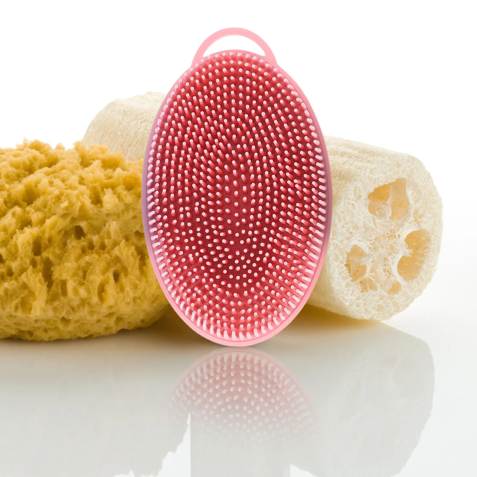 

3Pcs Silicone Dual-Sided Body Scrubber Bath Brush Soft Exfoliating Shower Brush for Sensitive Skin Deep Facial Cleansing