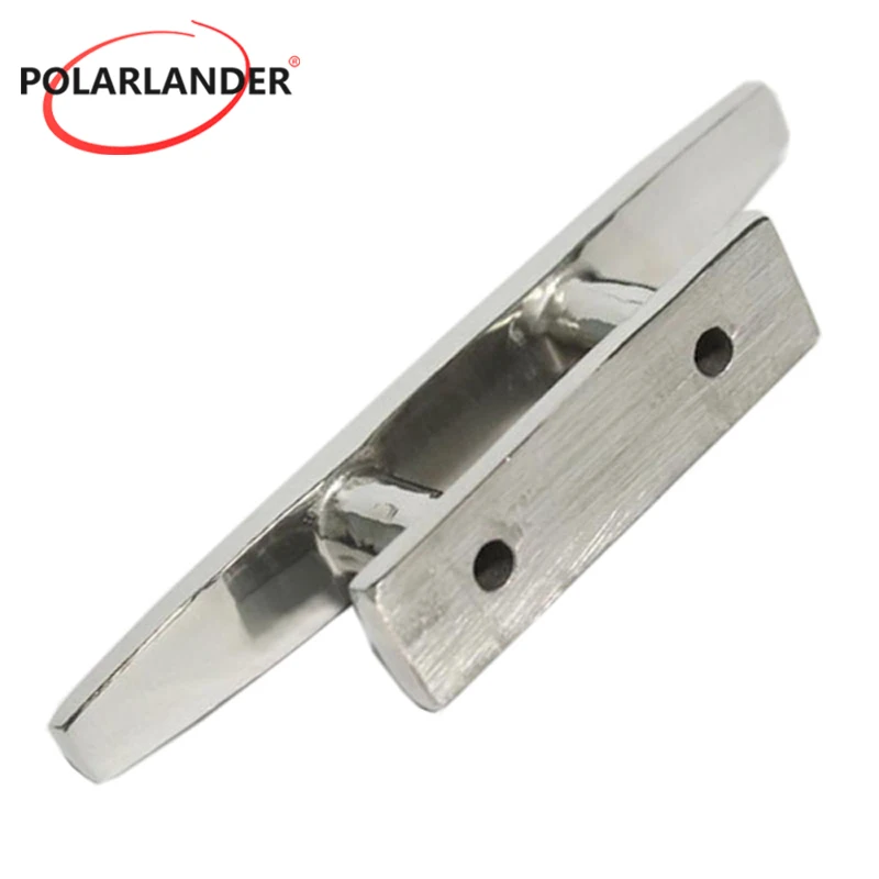316 Stainless Steel Boat Cleat 4 Inch Marine Deck Rope Cleat for Docking Mooring Anchor Line Hardware Silver