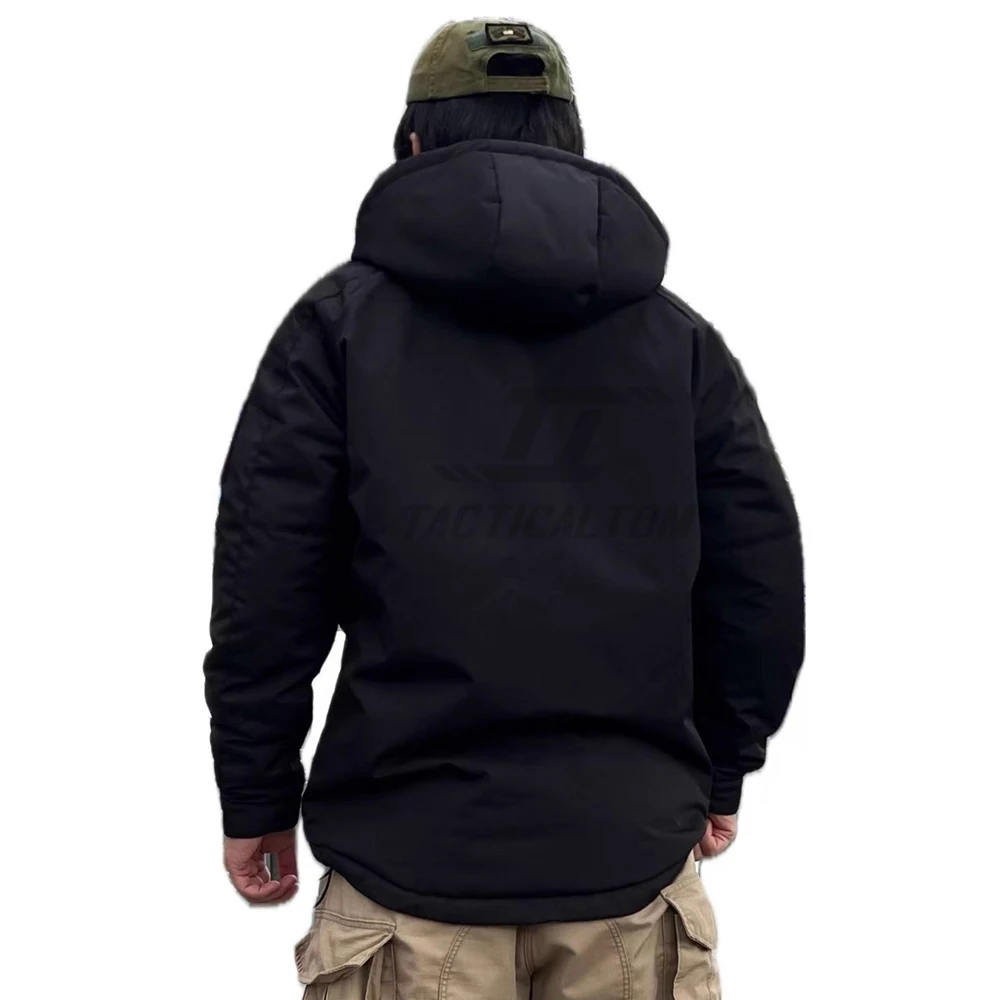 Outdoor Tactical L8 pure Black warm And cold resistant top, winter thick jacket
