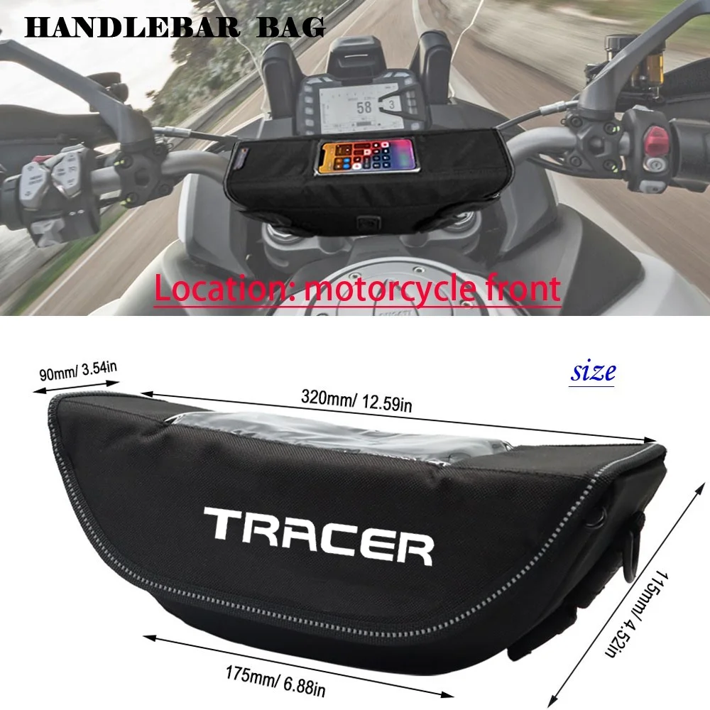 

For YAMAHA Tracer900 Tracer900gt Tracer9gt Tracer9 Waterproof And Dustproof Handlebar Storage Bag navigation Bag