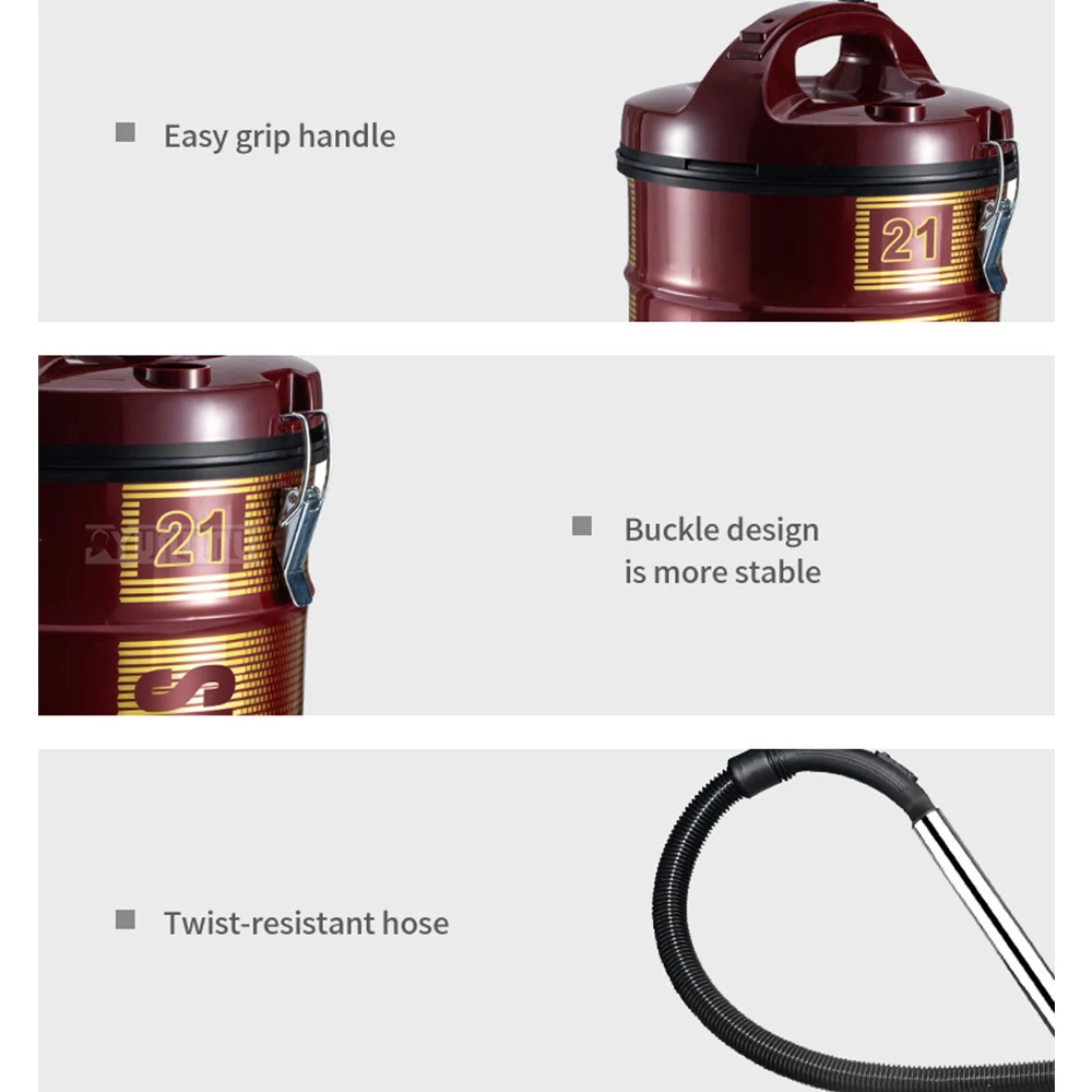 SK-13006 휴대용 진공청소기, 21L 대용량 흡입 기능을 갖춘 가정용 고출력 건조 진공청소기