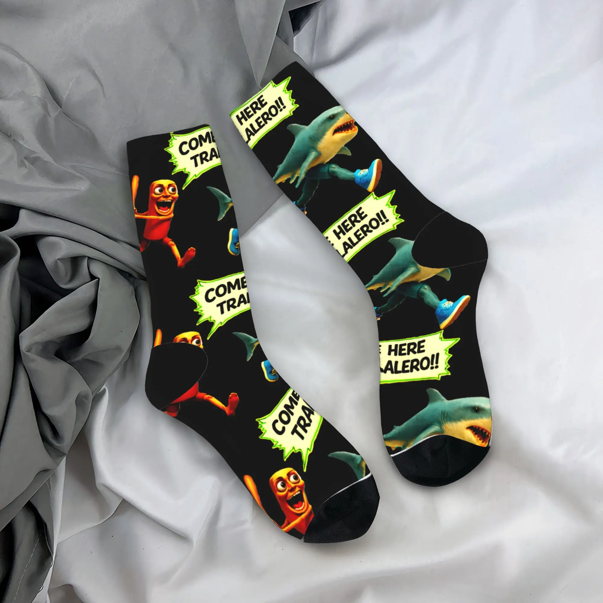 

Men's Socks Tung Tung Tung Sahur chasing Tralalero Tralala Stockings Spring Elegant Comfortable Socks Climbing Non Slip Socks