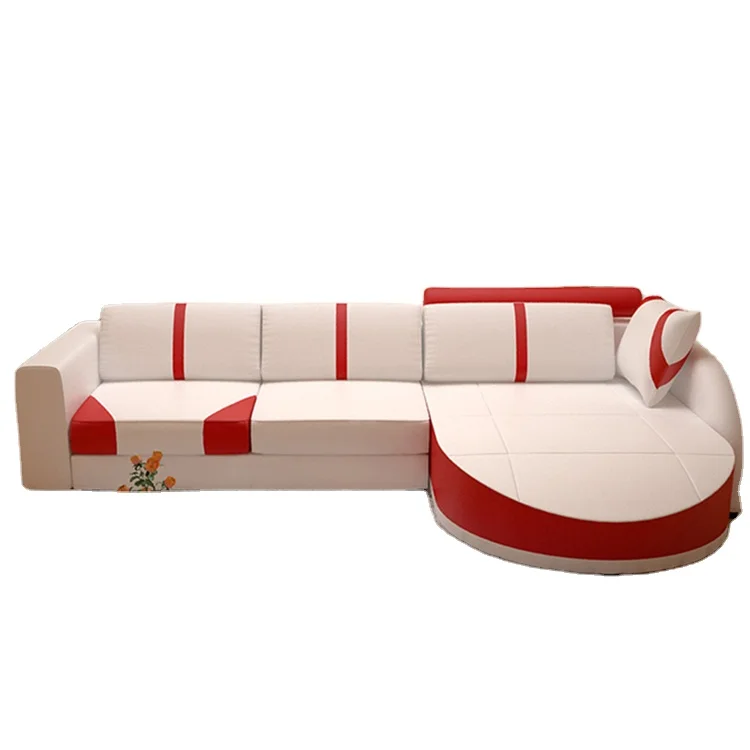 

Домашняя мебель из натуральной кожи L-образной формы для гостиной, диван, набор