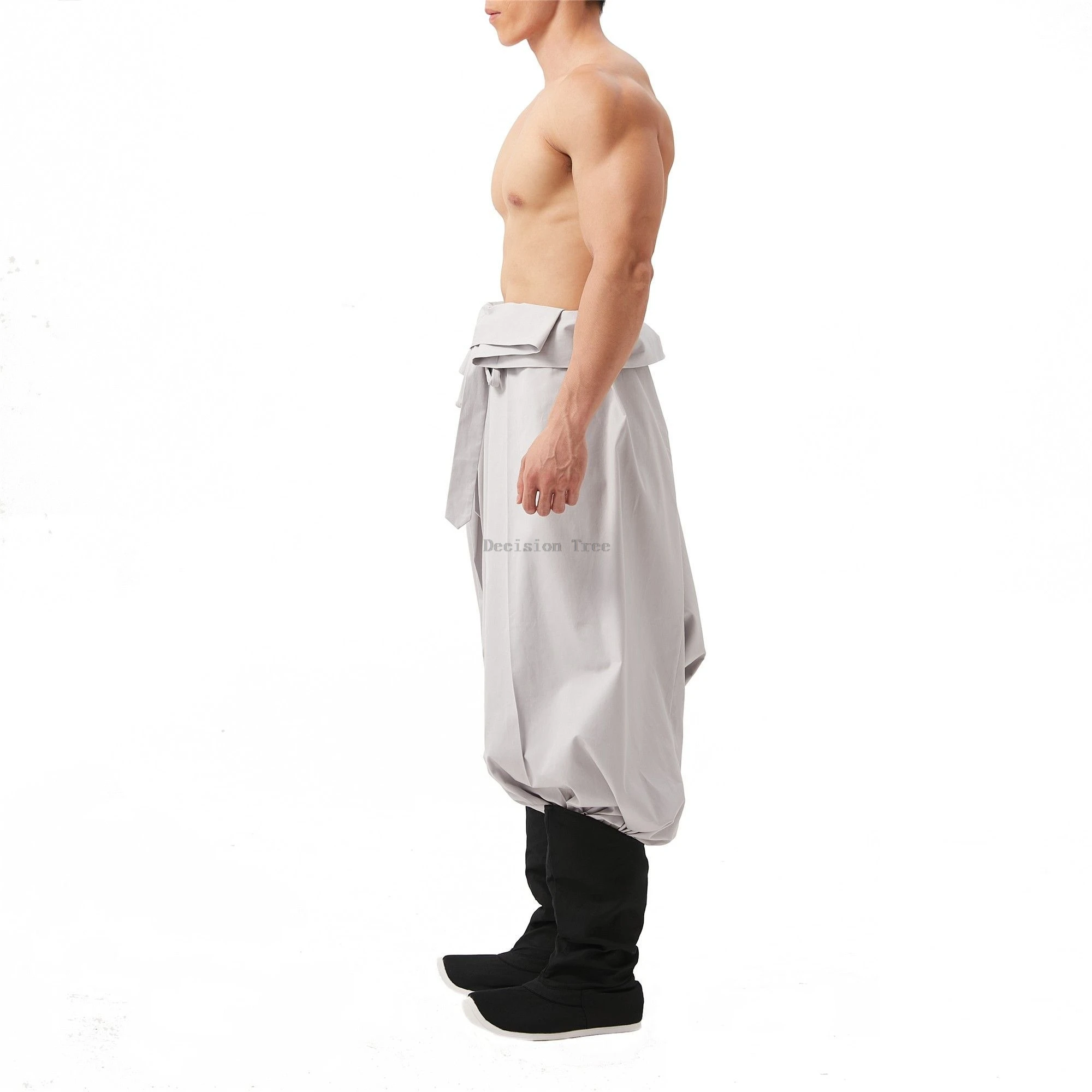 Chinese style vintage men hanfu pants retro daily pure cotton trousers martial arts pants tradition wushu kungfu jogger pants