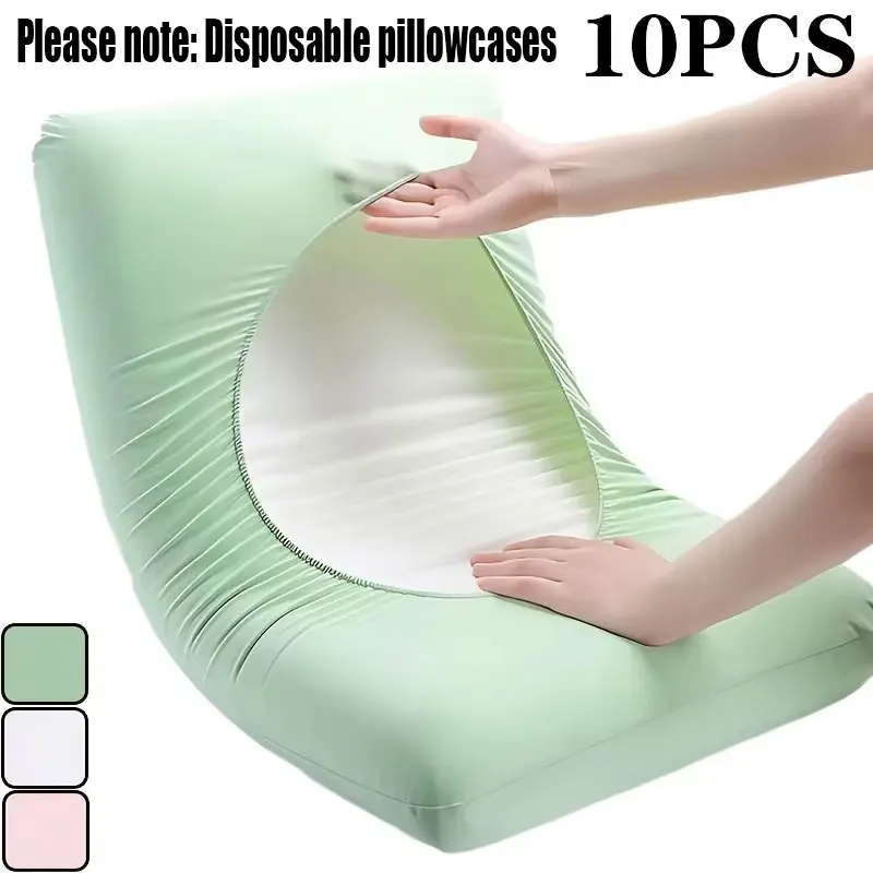 10pcs Single-Use Pillow Case, Disposable Thickened Breathable Pillowcase for Travel, Hotel,