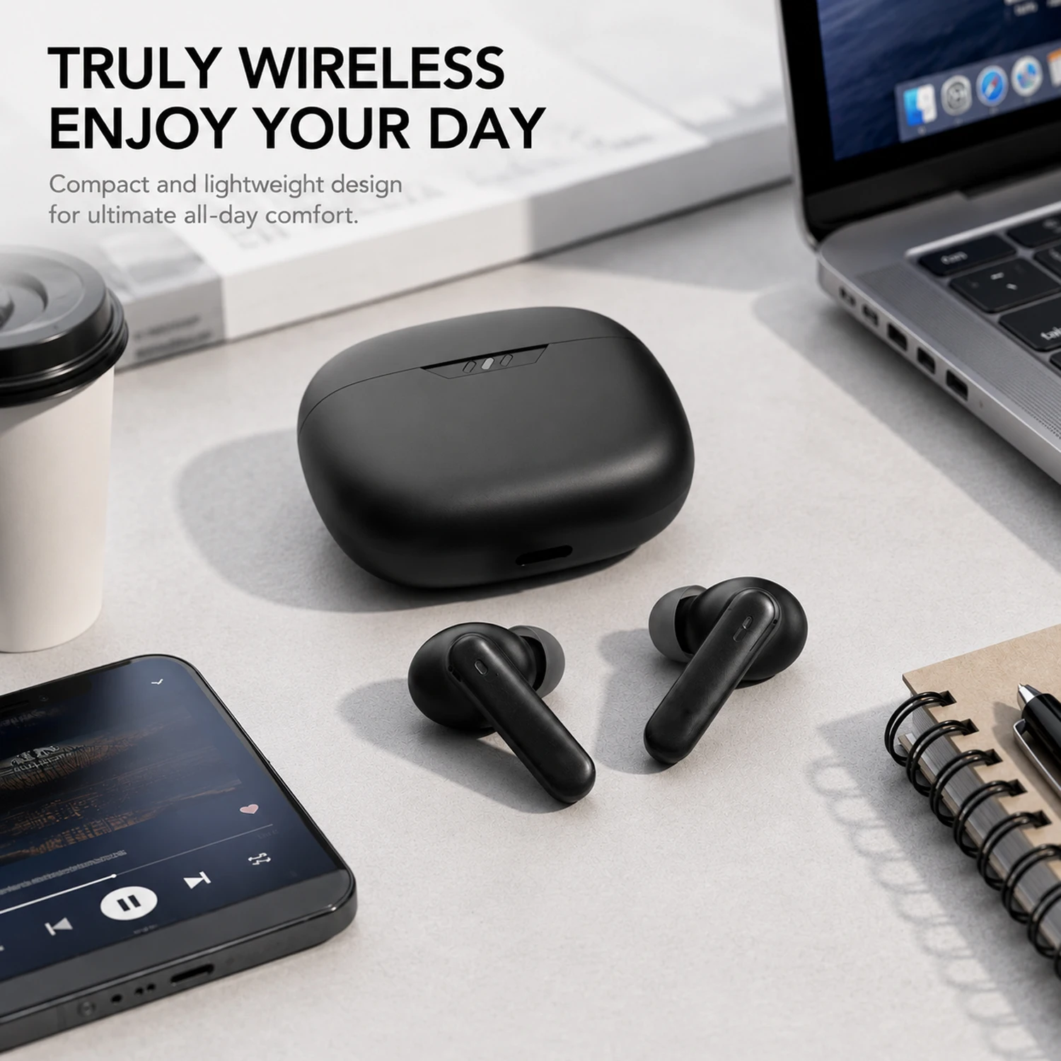 For JBL Wave Beam 2/Vibe Beam 2 Replacement Charging Case 600mAh Type-C Compatible Case Only image 2