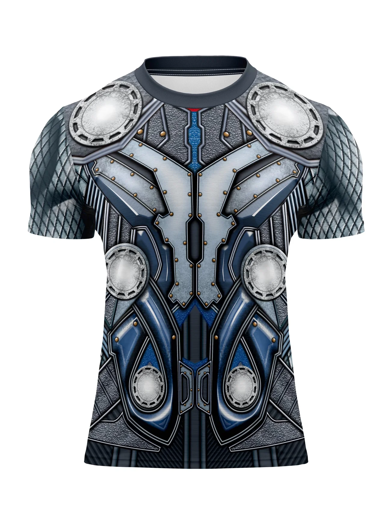 Norse Thor Armor Graphic T Shirt Men Soft Casual Short Sleeve Tee Superhero Print For Bodybuilding Street Fashion Cosplay