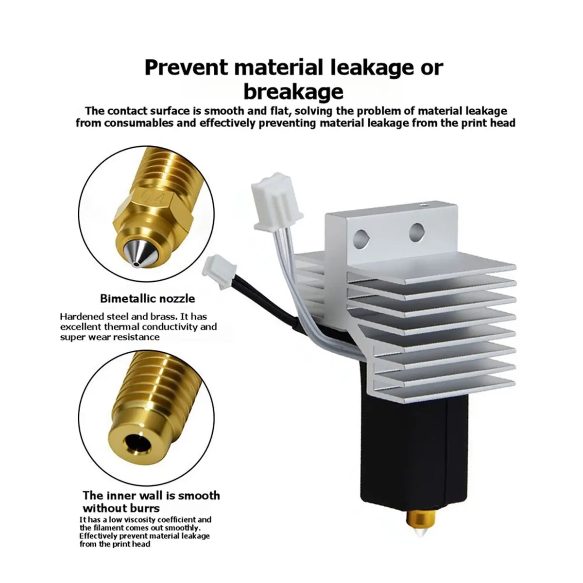 

[VALUE PACK]Extruder Hotend Kit for Centauri Carbon Hotend Heating Block Throat Kit with Silicone Cover Nozzle Brushes 0.2mm