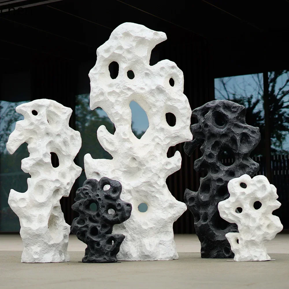 HYSSimulated Natural Taihu Stone Raw Stone Rockery Garden Landscape Ornament Chinese Style Scenic Area Landscape Stone