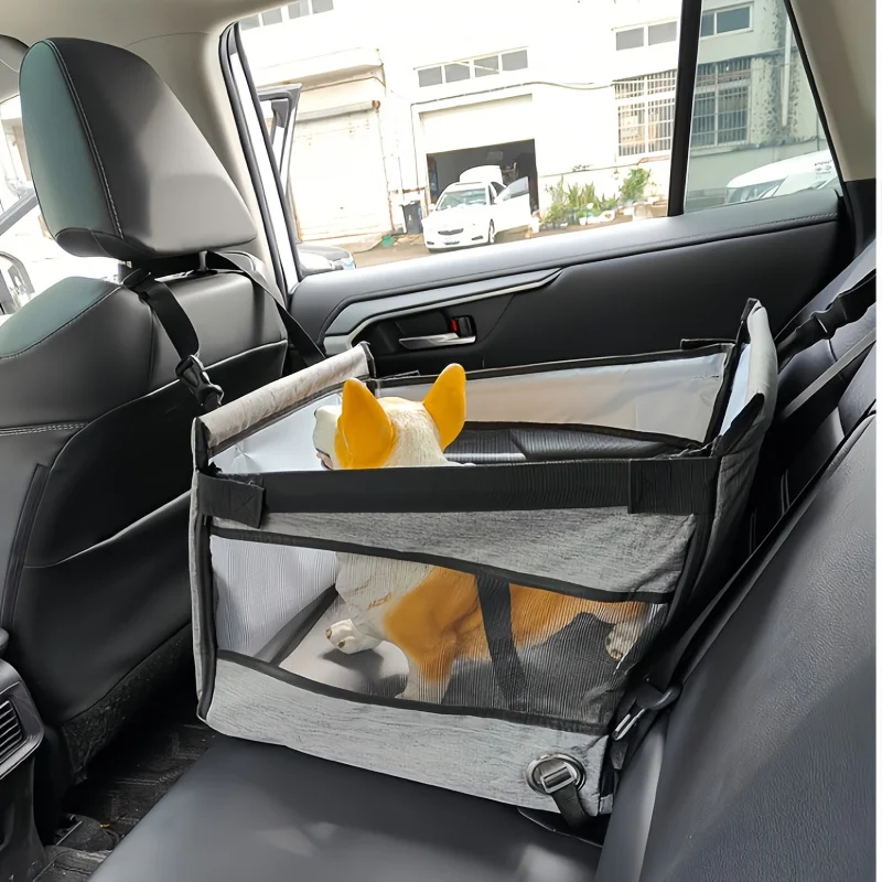 1pcs Universal Car Seat Cover for Dogs & Cats, Non-Slip Back Seat Protector with Mesh Windows, Heavy Duty Hammock Style
