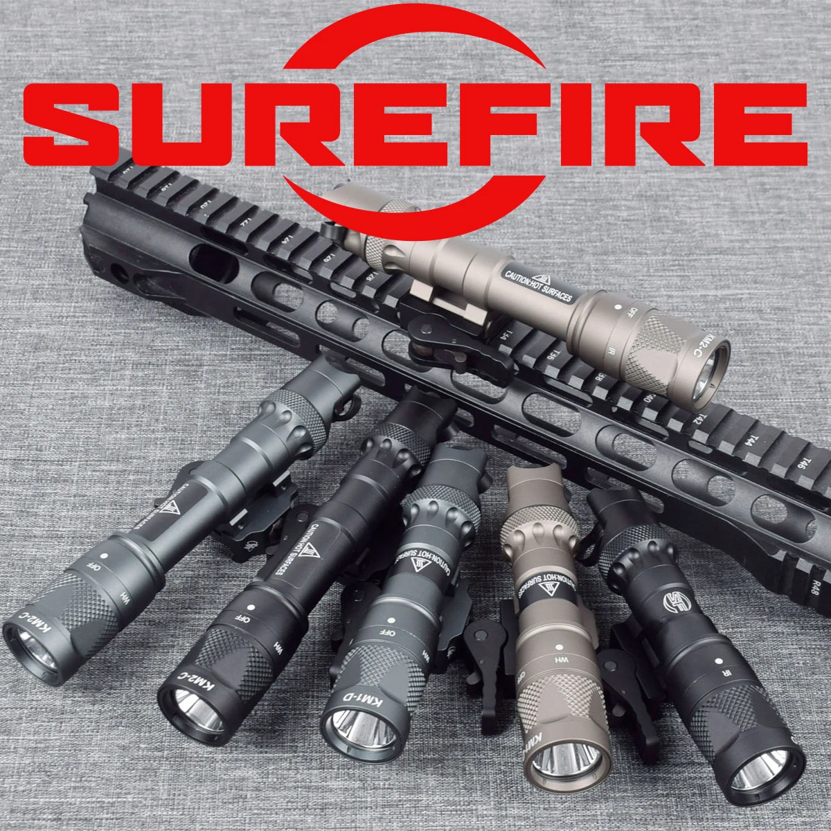 SureFire M300 M600 M323V M622V M323V-IR M622V-IR LED Tactical Weapon Flashlight With Quick Release Base 20mm Rail Mount