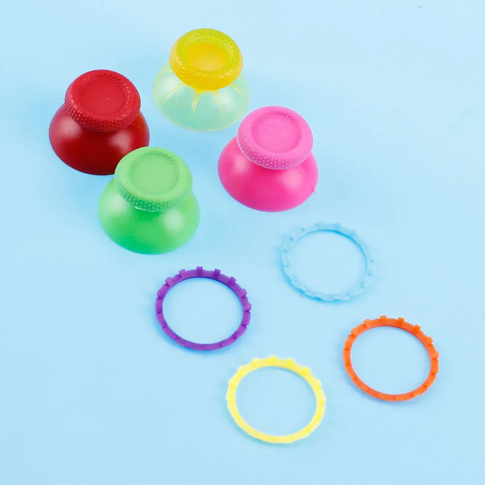 1 Satz für ps5 Controller 3d analoge Pilz abdeckung Daumen Joystick Abdeckung mit betontem Ring Kunststoff teil – Detail 6