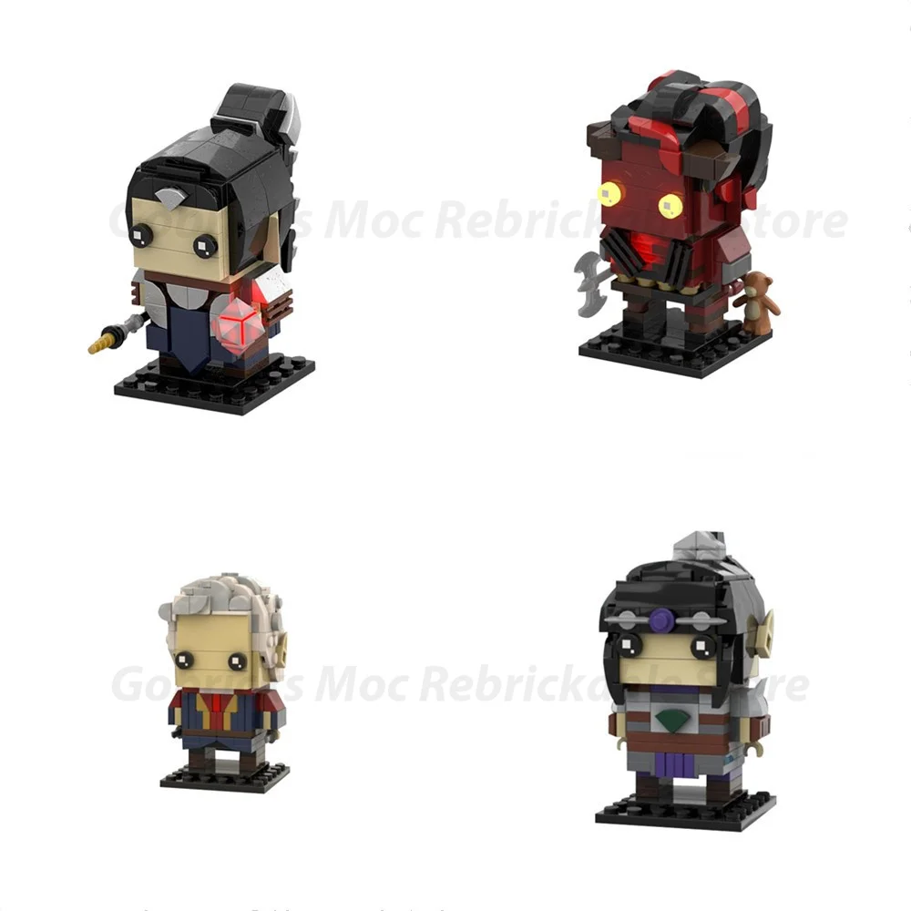 

Gobricks MOC Baldur Gate Horror Movie Figures Bricks Shadowheart Karlach Astarion Brickheadz Building Blcoks Toys Gift