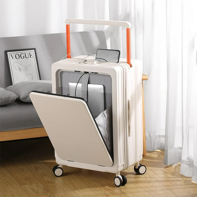 กระเป๋าเดินทางอเนกประสงค์แบบเปิดด้านหน้า มีหูหิ้วกว้าง ขนาด 24 นิ้ว ความจุขนาดใหญ่ พร้อมล้อเลื่อน  กระเป๋าเดินทางขึ้นเครื่องขนาด 20 นิ้ว