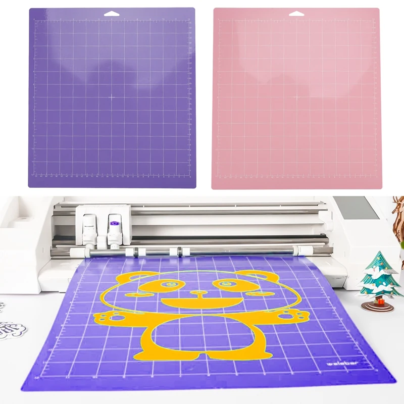 4 Pcs Mixed Color PVC Cutting Mat Grid Cutting Pads Cutting Plotter Pad Replacement Accessories For Cricut Maker/Cameo 4