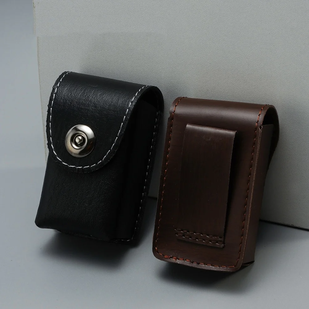 PU Leather Folding Belt Hanging Glasses Case Portable Lightweight Women Men Sunglasses Storage Box Vintage Protective Cover